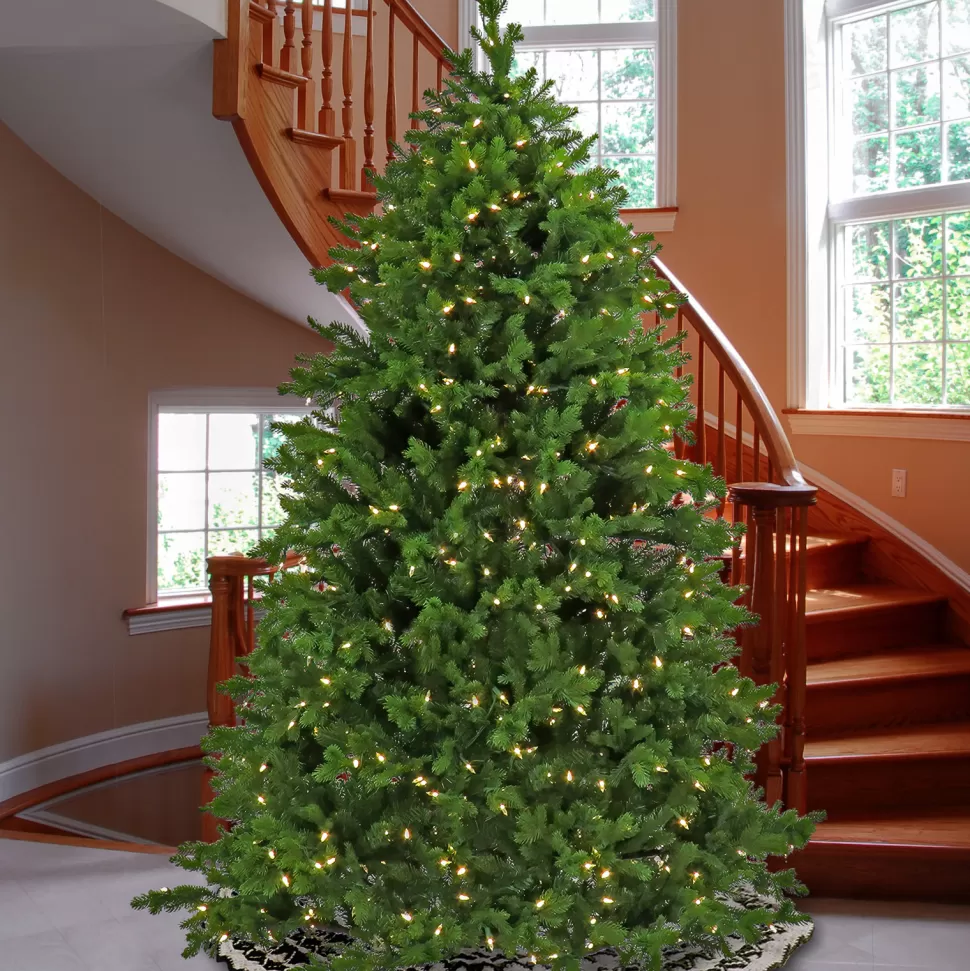 Discount National Tree Company 108" H Green Most Realistic Artificial Fir Christmas Tree With 1200 Led Lights