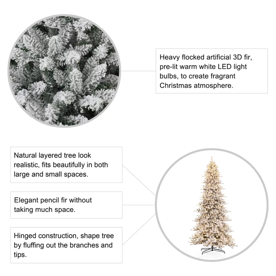 Fashion The Holiday Aisle 11' H Slender Black Pine Christmas Tree With 950 Led Lights