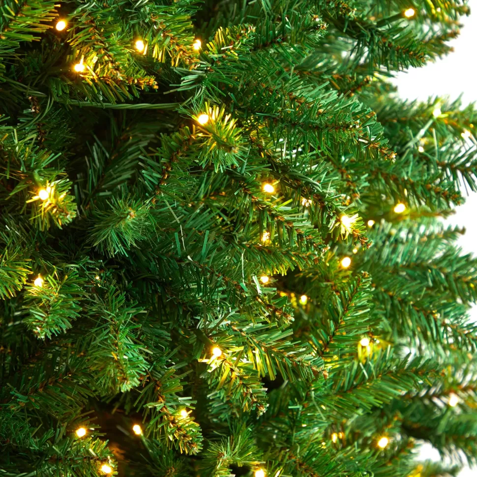 Discount The Holiday Aisle 12' H Slender Green Pine Cashmere Christmas Tree With 1100 Led Lights
