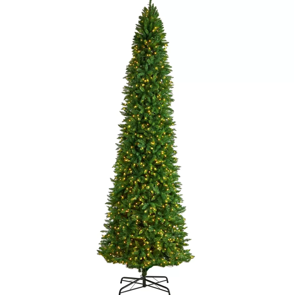 Discount The Holiday Aisle 12' H Slender Green Pine Cashmere Christmas Tree With 1100 Led Lights