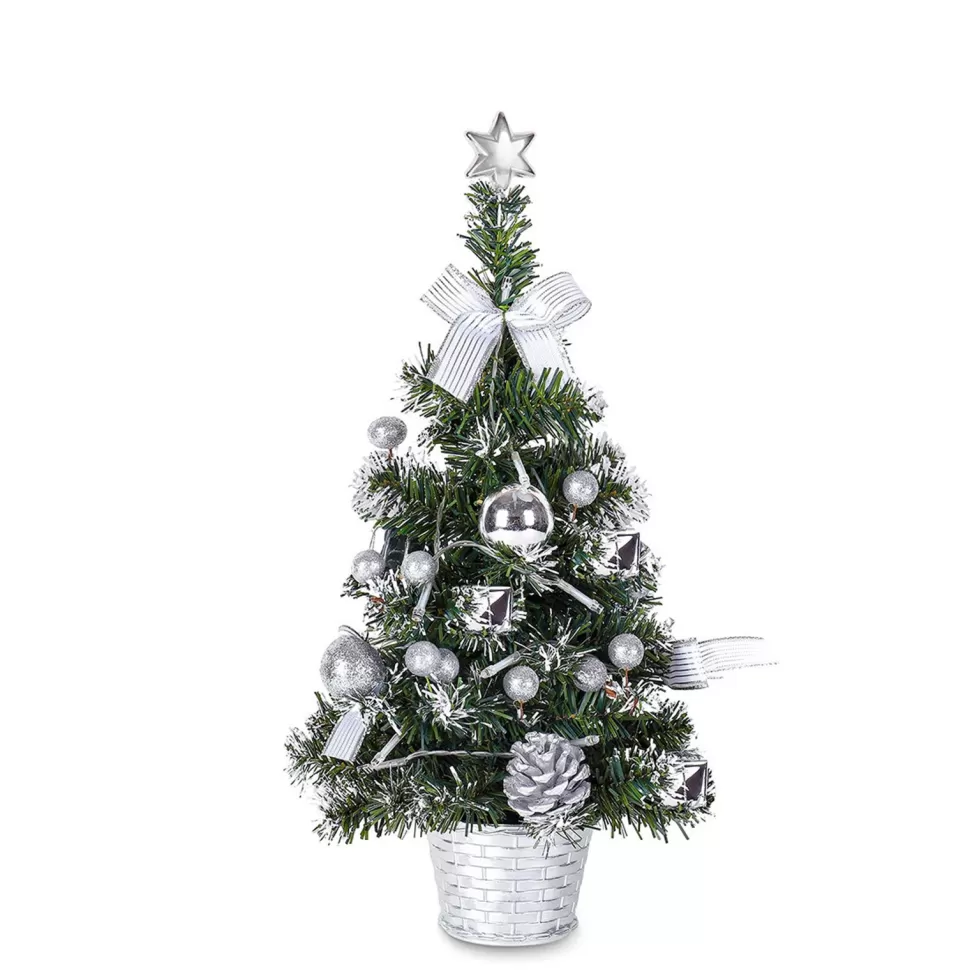 Best Sale The Holiday Aisle 15.7'' Lighted Artificial Pine Christmas Tree