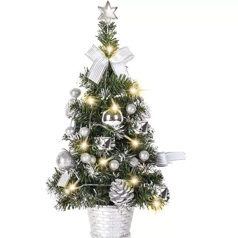 Best Sale The Holiday Aisle 15.7'' Lighted Artificial Pine Christmas Tree