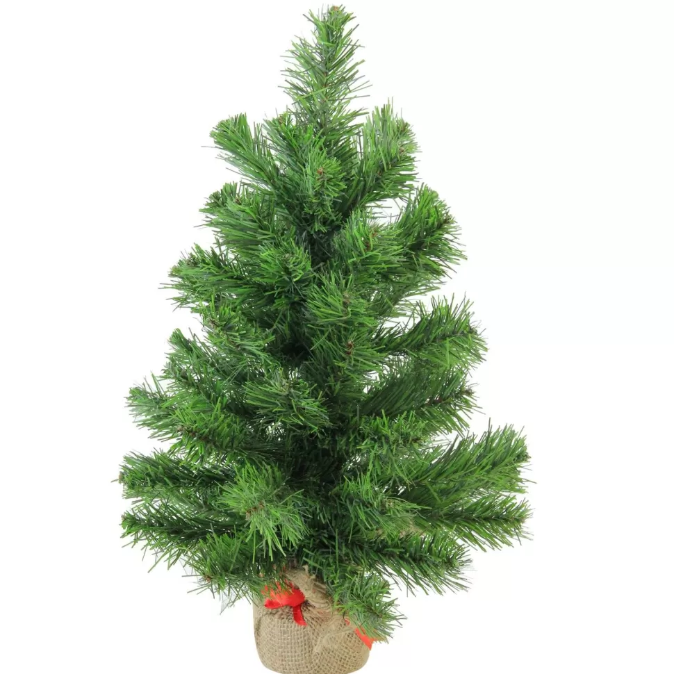 Sale Northlight Seasonal 18" Mini Pine Medium Artificial Christmas Tree In Burlap Base Unlit