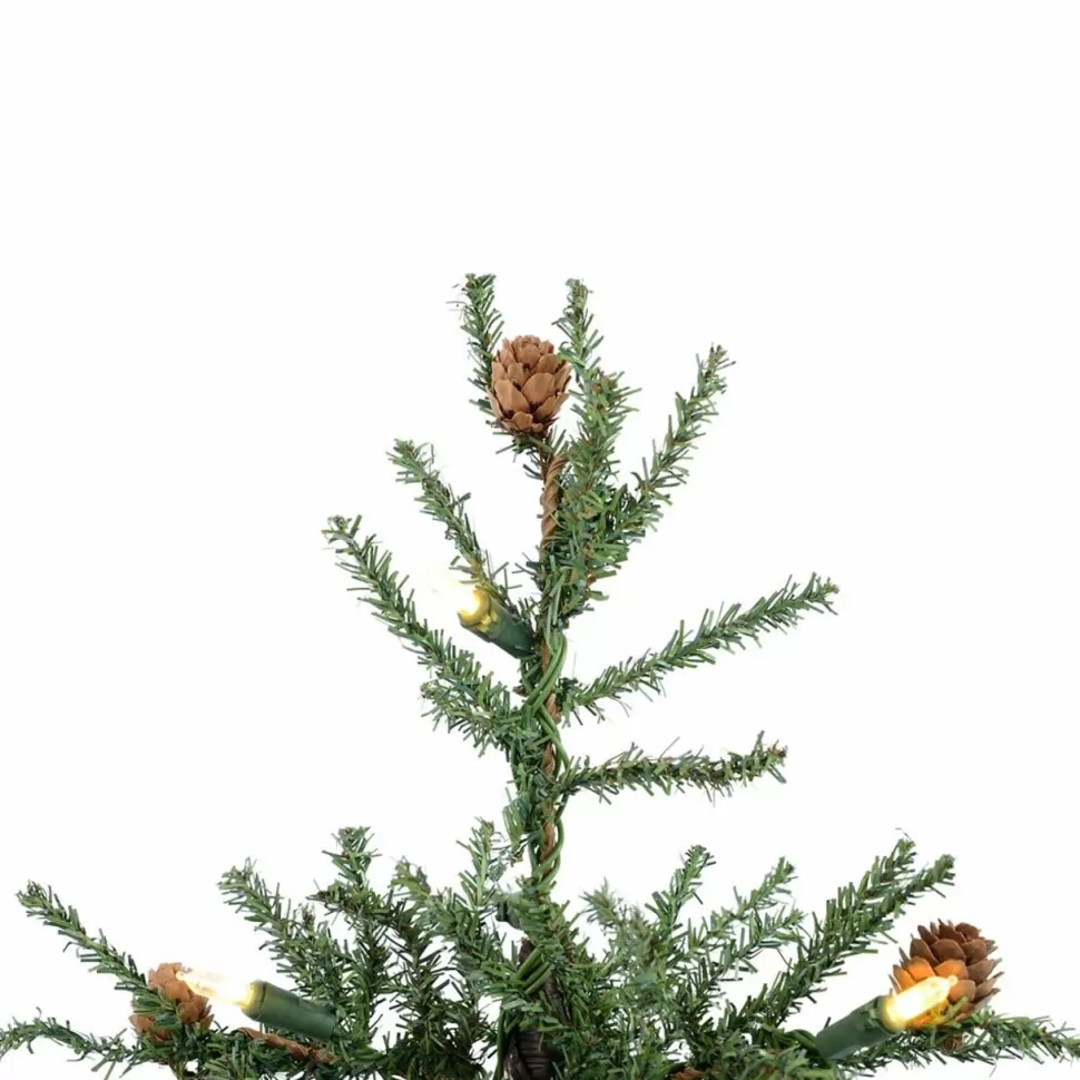 Best Steelside 2' Green Pine Artificial Christmas Tree With 35 Clear Lights