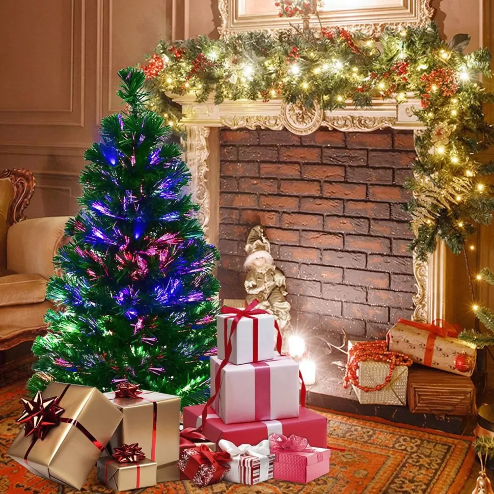 Hot The Holiday Aisle 36'' H Green Fir Cashmere Christmas Tree With Fiber Optic Lights