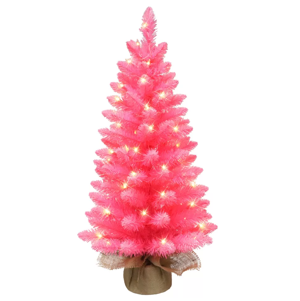 Cheap The Holiday Aisle 36" H Pink Fir Christmas Tree With 50 Lights