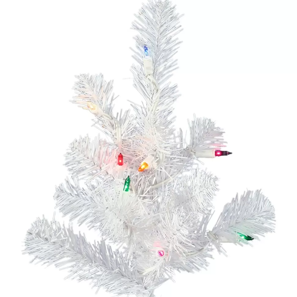 Cheap Hashtag Home 3' Crystal White Spruce Artificial Christmas Tree With 50 Multi-Colored Lights With Stand