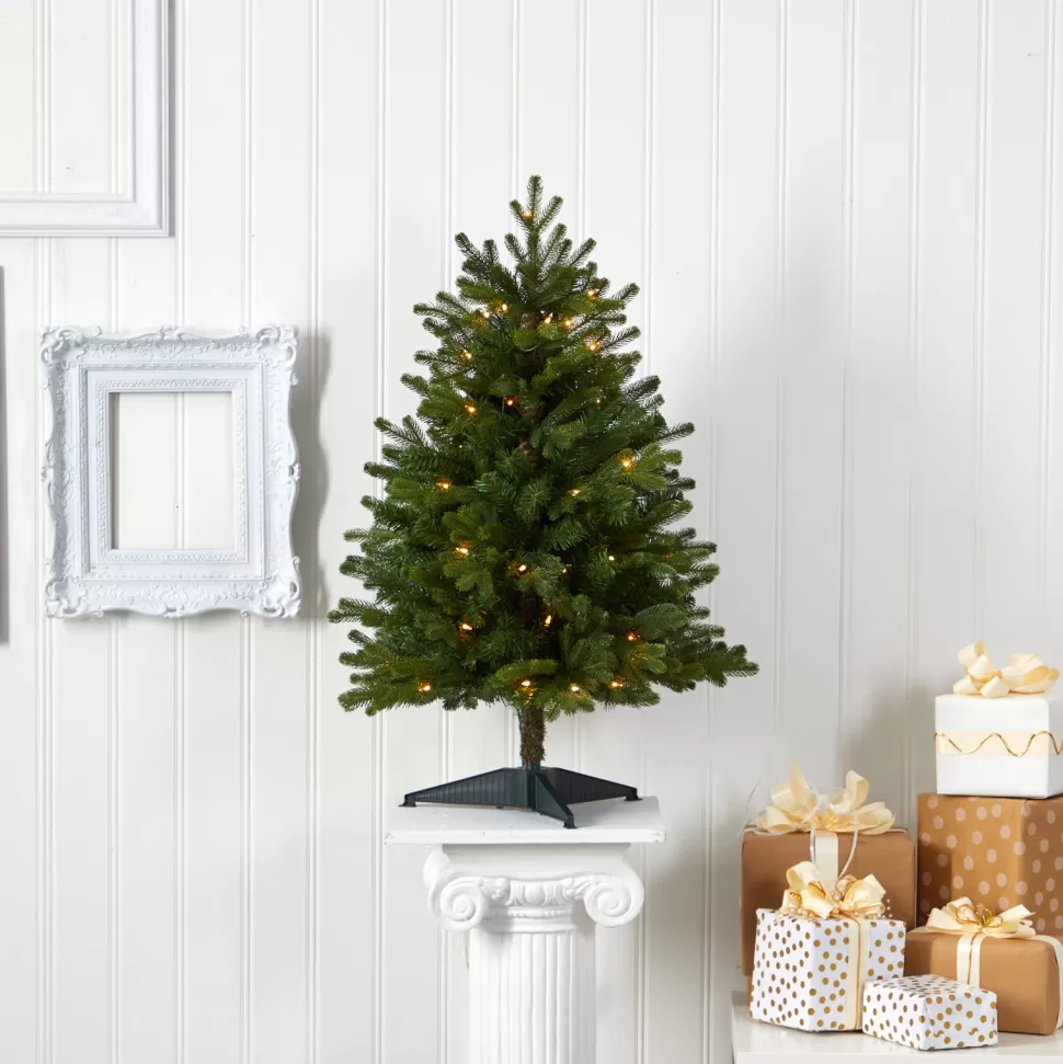 Hot The Holiday Aisle 3' Green Fir Artificial Christmas Tree With 50 Clear Lights