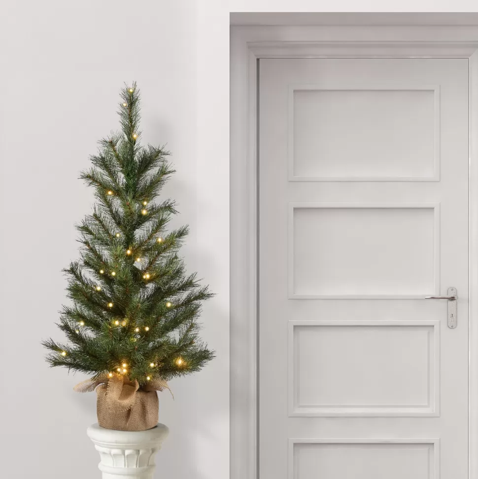 Shop The Holiday Aisle 3' H Green Pine Artificial Christmas Tree With 50 Led Lights