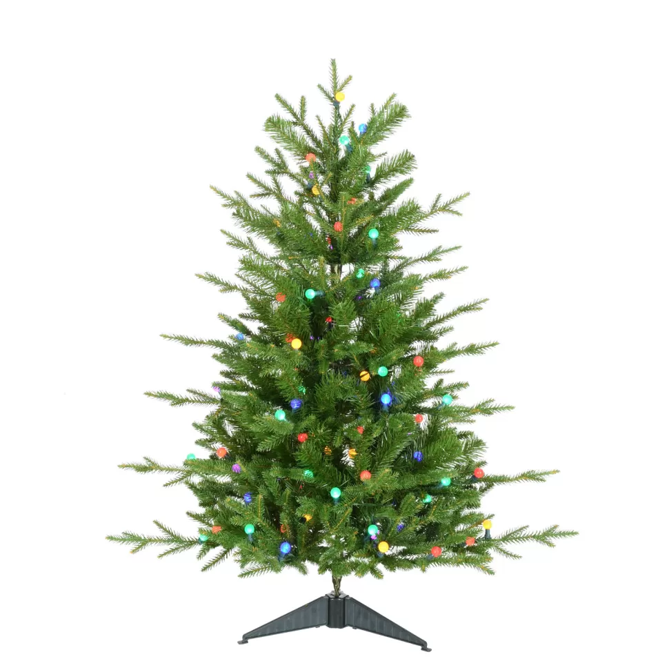 Fashion Kurt Adler 3' H Green Pine Christmas Tree With 100 Led Lights