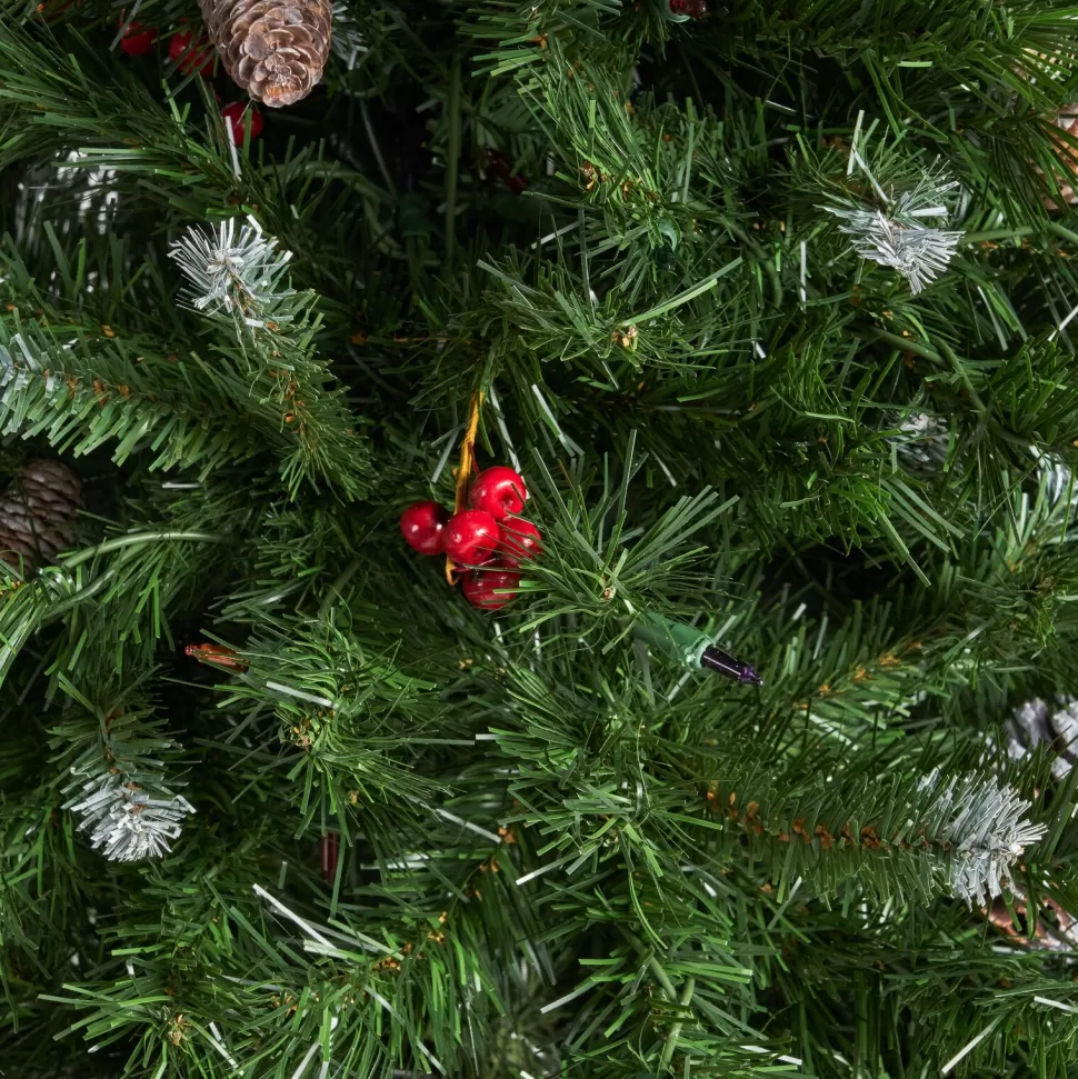 Clearance The Holiday Aisle 4.5' Frosted Green Spruce Artificial Christmas Tree With 200 Multi-Colored Lights