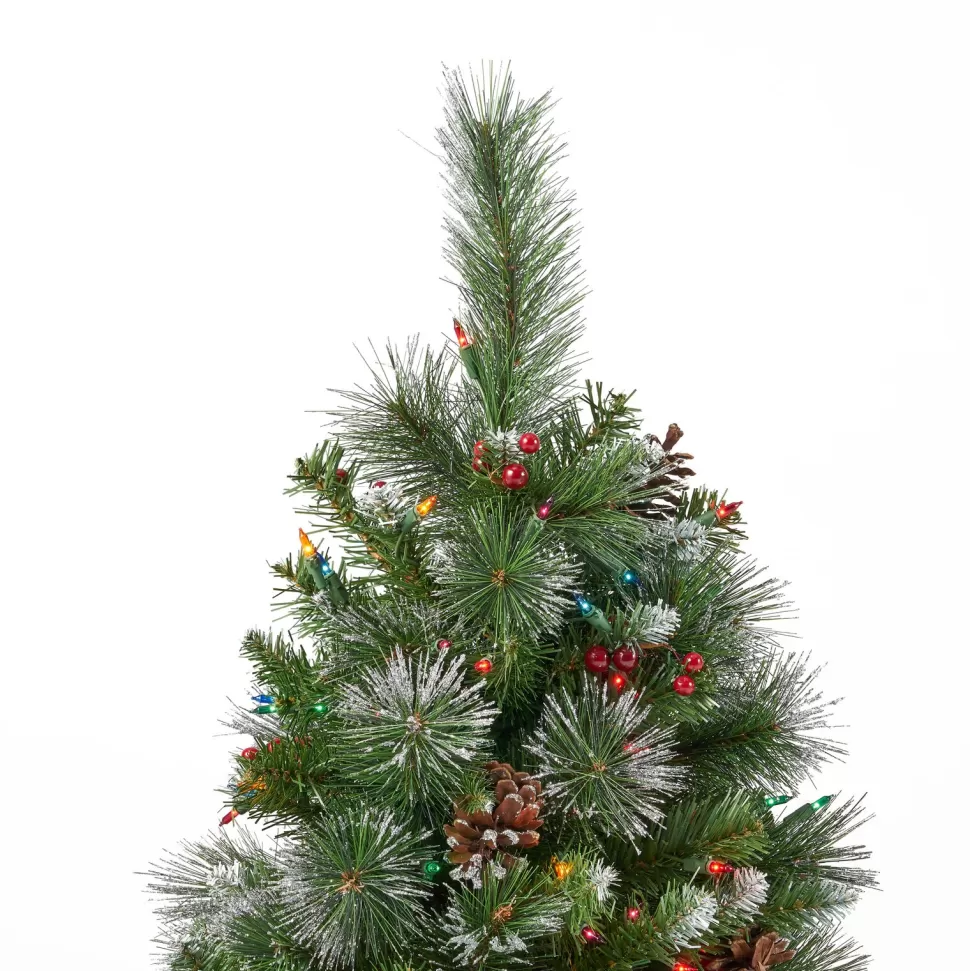 Hot The Holiday Aisle 4.5' Green Spruce Artificial Christmas Tree With 200 Multi-Colored Lights