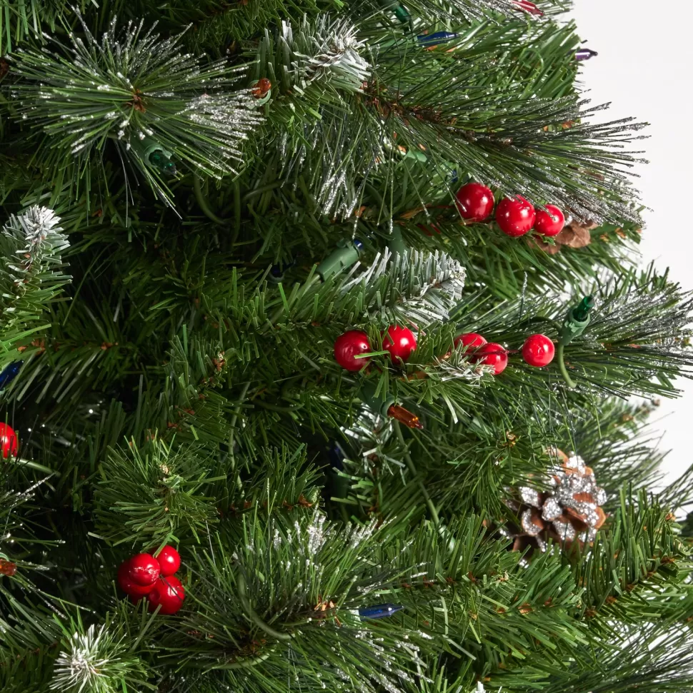 Hot The Holiday Aisle 4.5' Green Spruce Artificial Christmas Tree With 200 Multi-Colored Lights