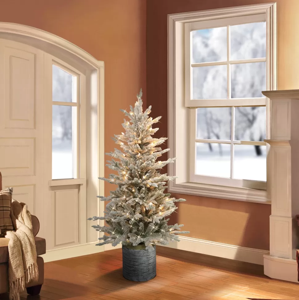 Shop The Holiday Aisle 4.5' Lighted Artificial Fir Christmas Tree - Stand Included