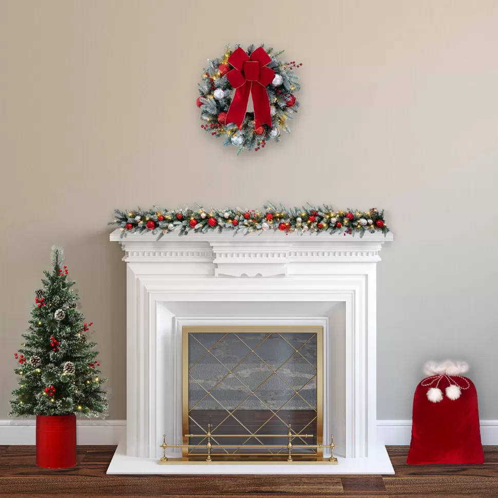 New Haute Decor 48" H Realistic Green Artificial Flocked/Frosted Christmas Tree