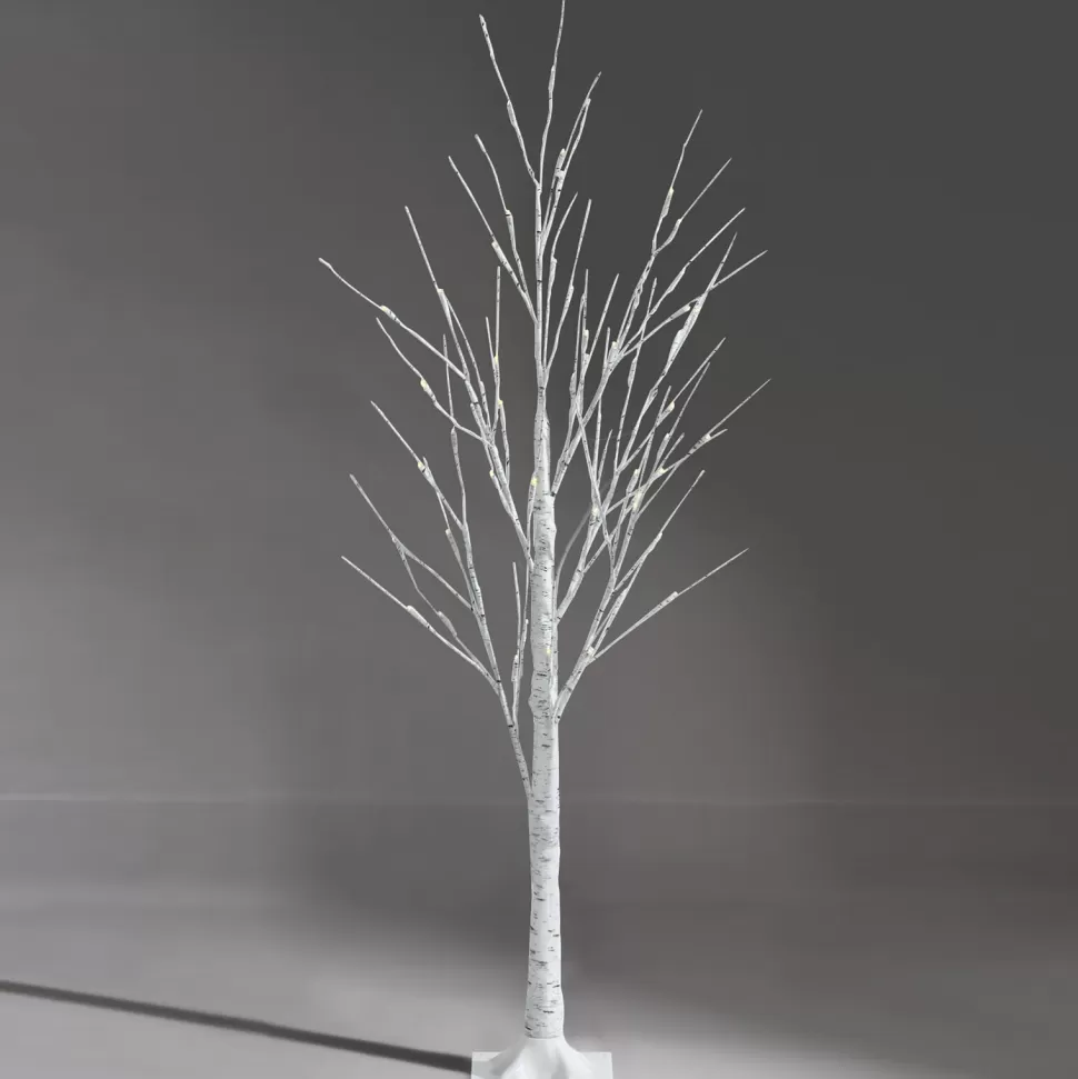 Clearance The Holiday Aisle 48" H White Realistic Artificial Christmas Tree 48 Led Lights