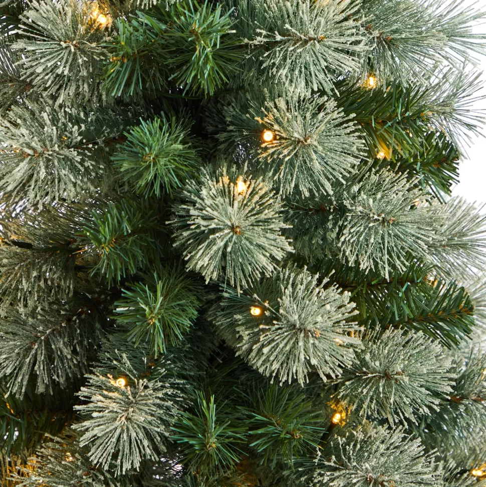 Outlet The Holiday Aisle 4' 6" H Green Pine Cashmere Christmas Tree With 120 Led Lights