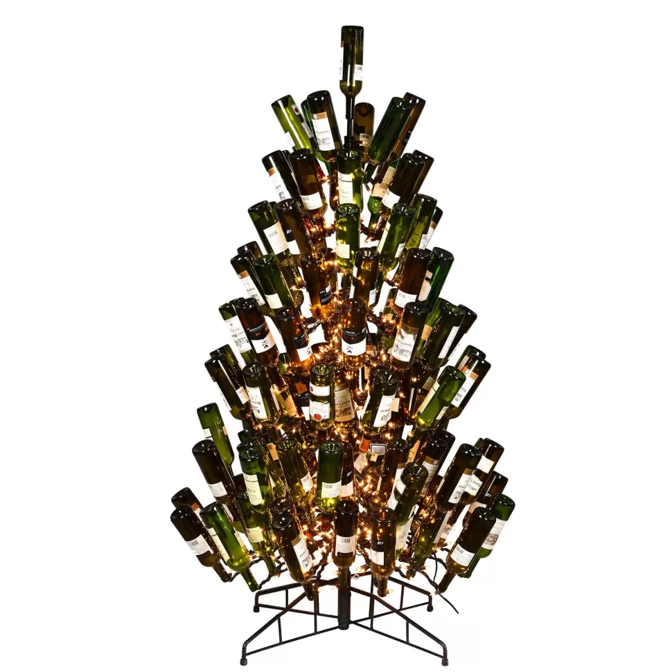 Fashion The Holiday Aisle 4' Black Wine Bottle Tree