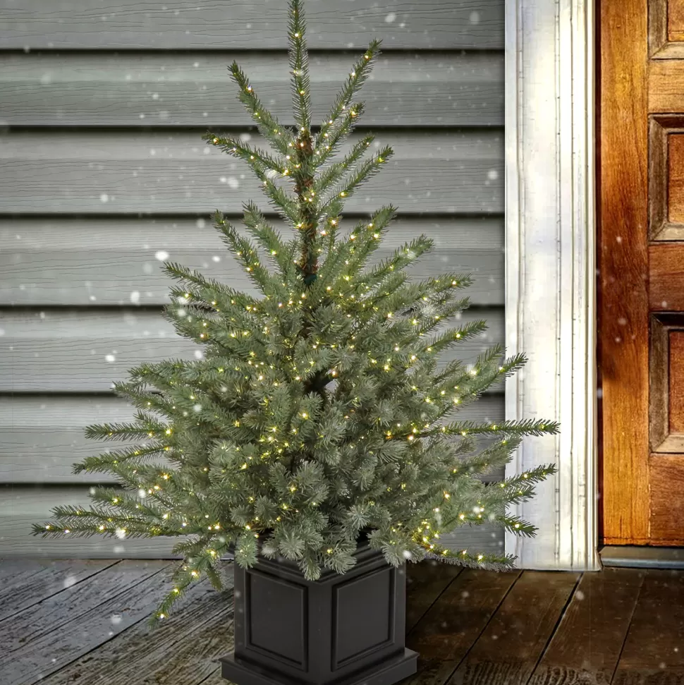 Shop The Holiday Aisle 4' Blue Pe Spruce Christmas Tree With 780 Lights