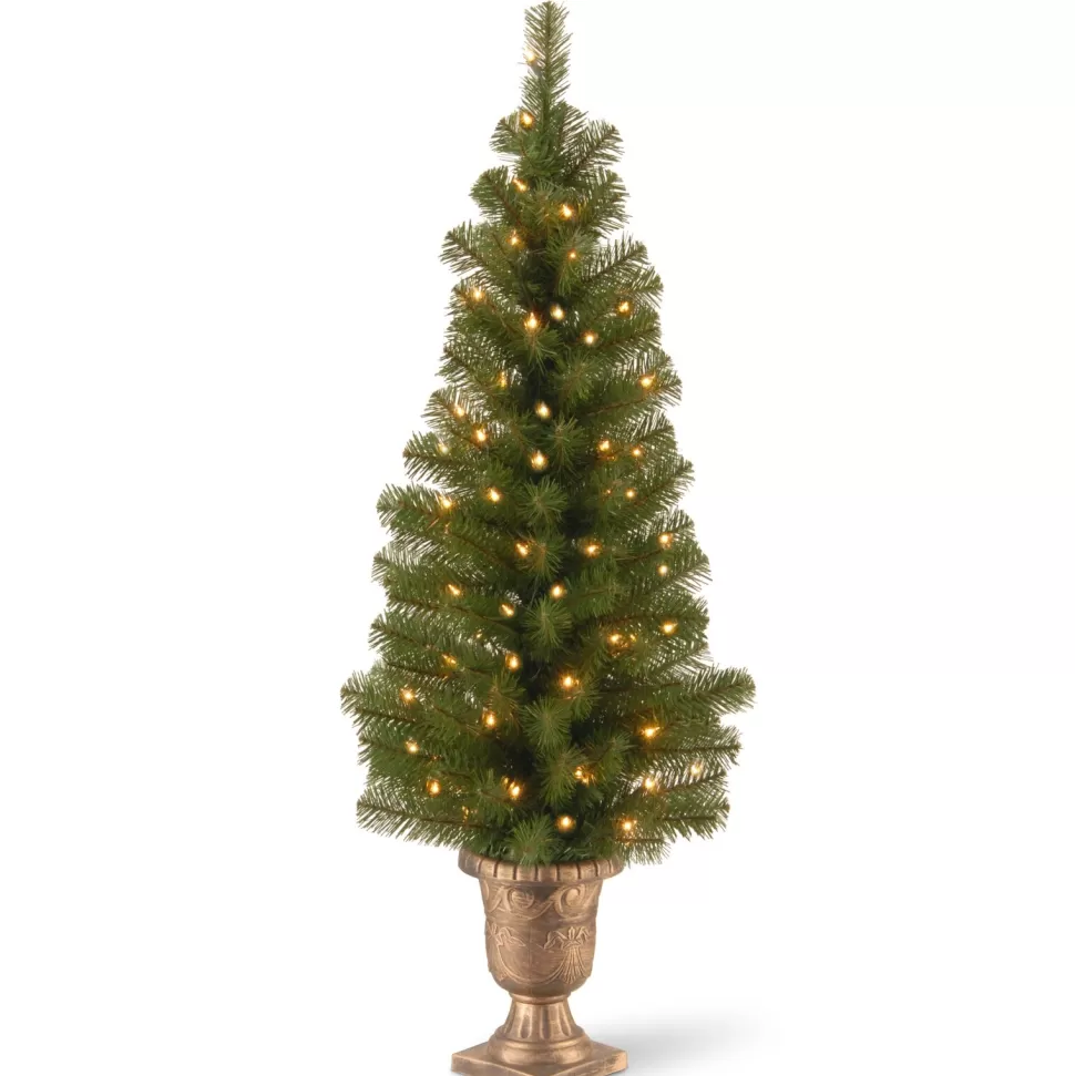 Outlet Three Posts 4' Green Artificial Christmas Tree With 50 Lights