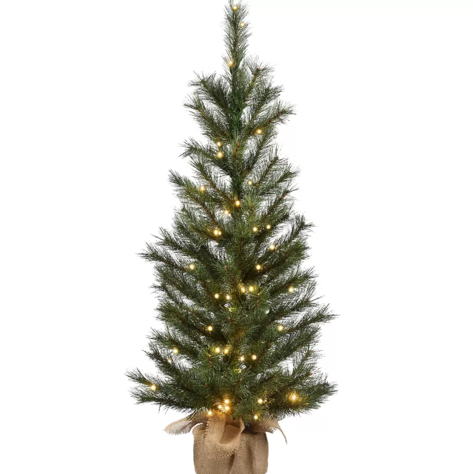 Discount The Holiday Aisle 4' Green Pine Artificial Christmas Tree With 100 Clear/White Lights