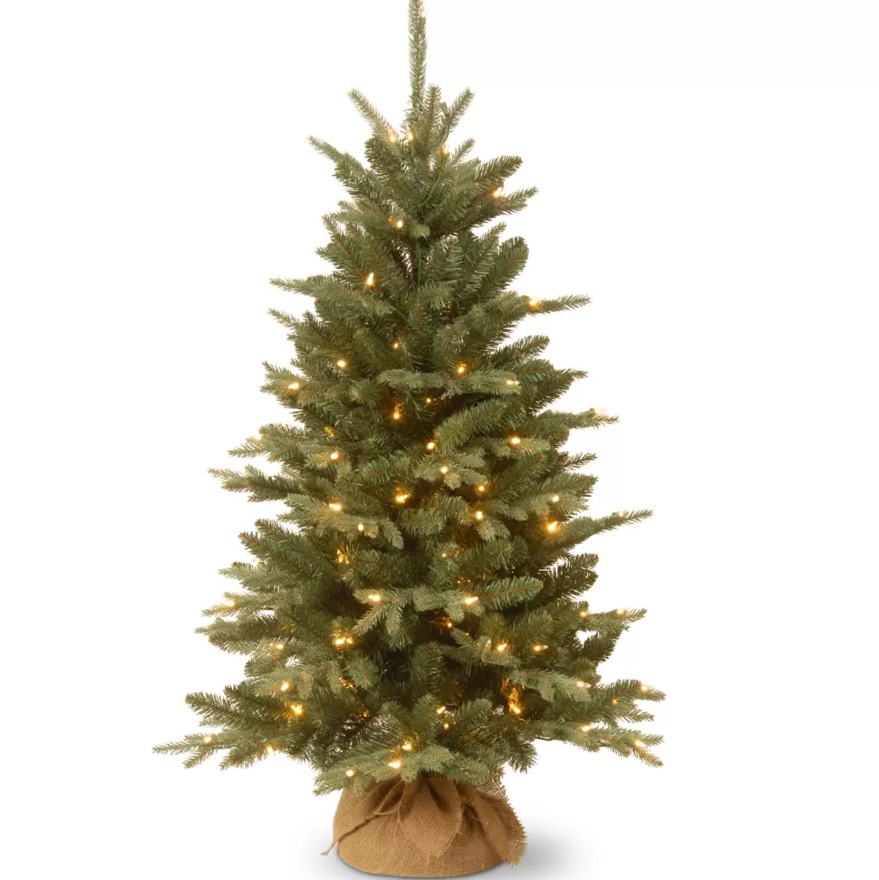 New Sand & Stable 4' Green Pine Trees Artificial Christmas Tree With 150 Clear Lights