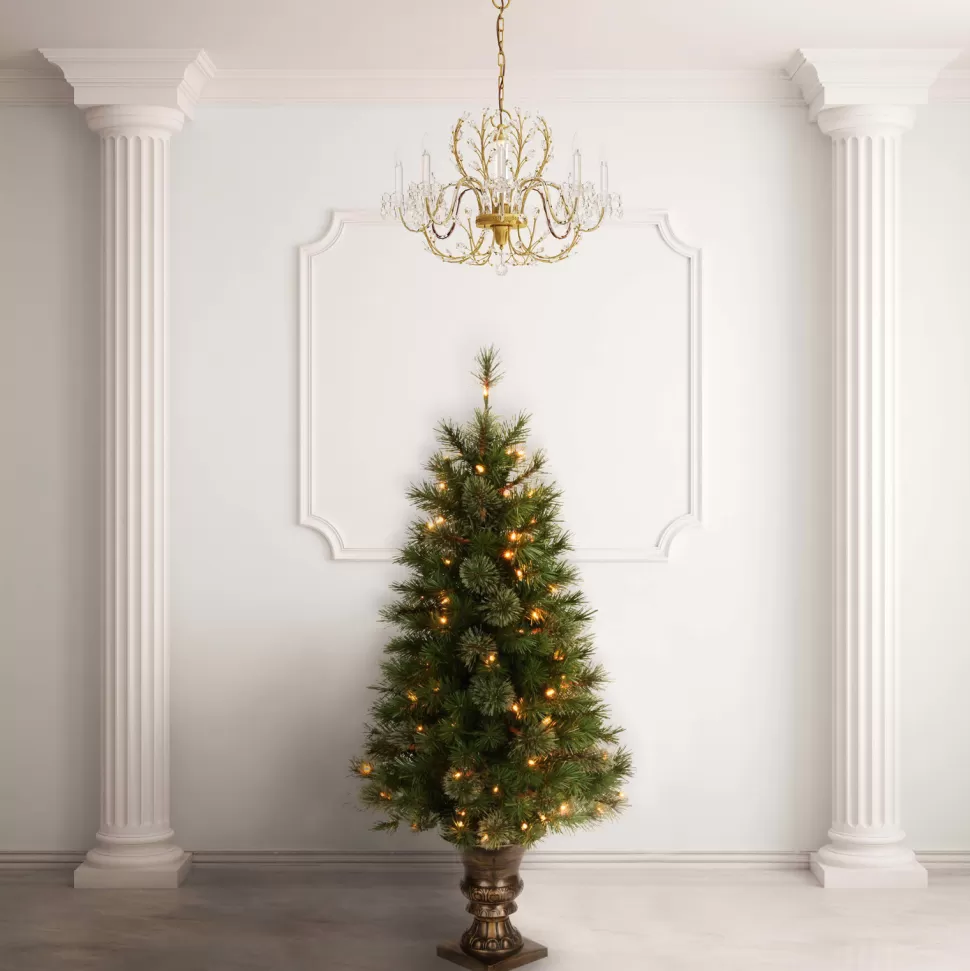 Store Charlton Home 4' Green Spruce Artificial Christmas Tree With 100 Clear/White Lights