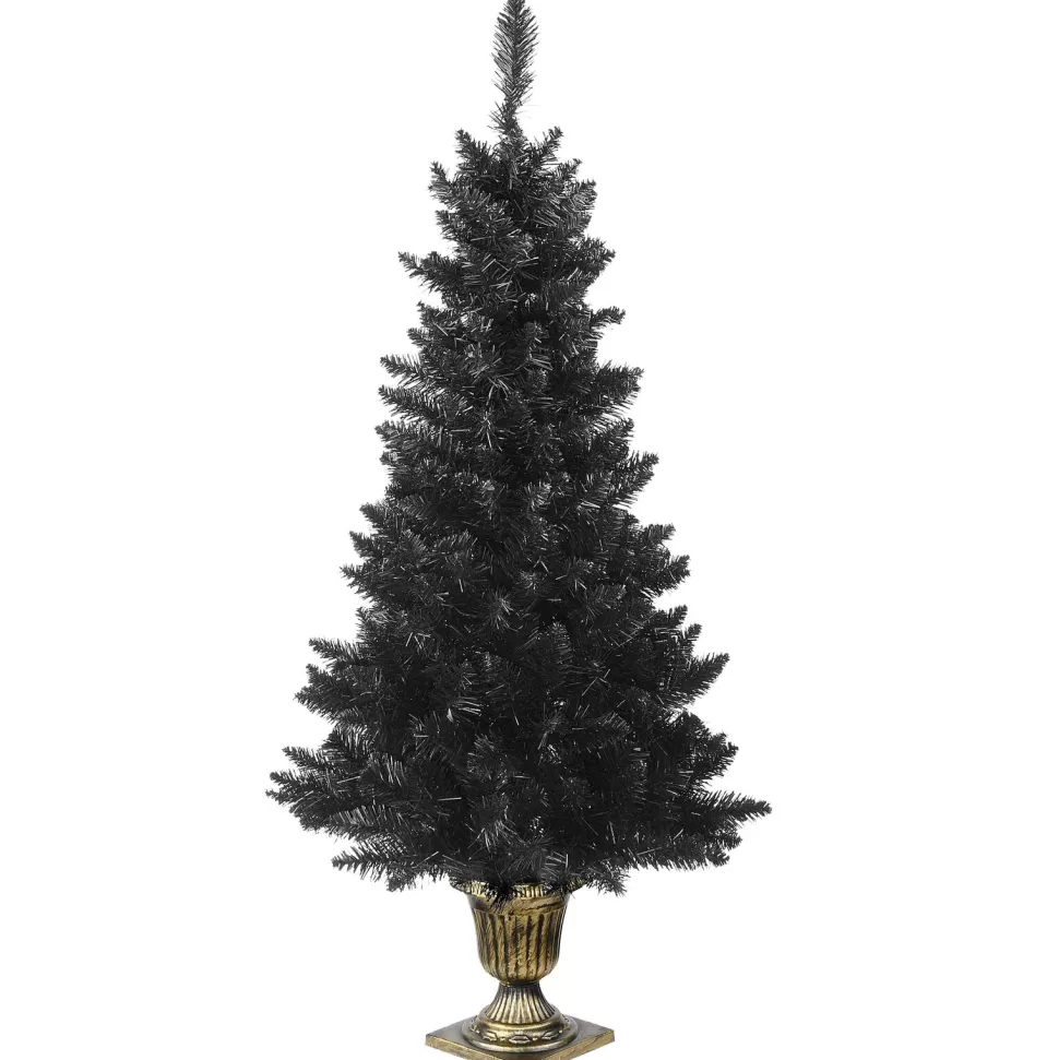 New The Holiday Aisle 4' H Black Artificial Fir Halloween Tree With 50 Led Lights