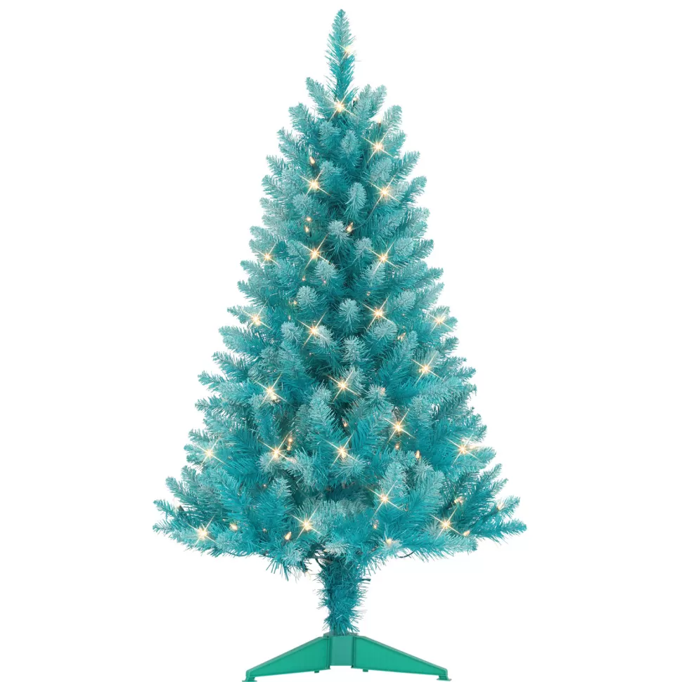 Cheap The Holiday Aisle 4' H Blue Pine Christmas Tree With 150 Lights