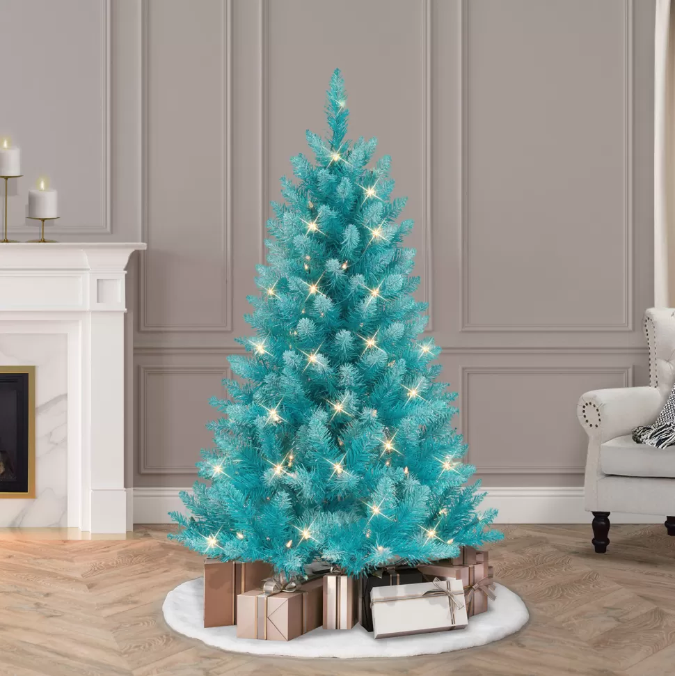 Cheap The Holiday Aisle 4' H Blue Pine Christmas Tree With 150 Lights