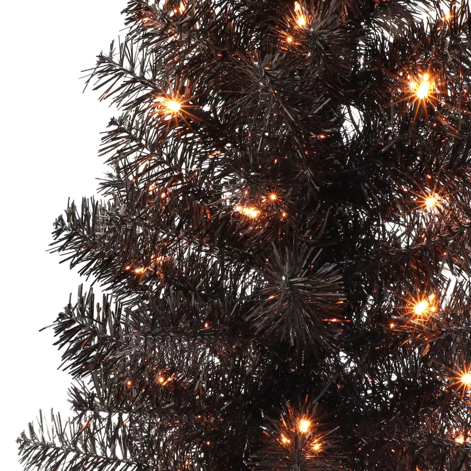 Best Sale The Holiday Aisle 54" H Black Fir Christmas Tree With 70 Lights