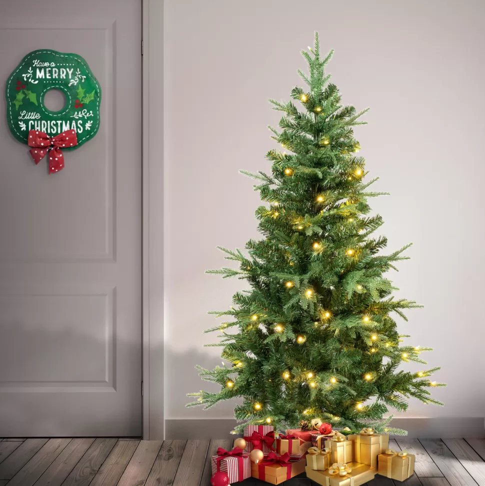 Sale The Holiday Aisle 54" H Regular Realistic Artificial Pvc And Pe Blend Fir Christmas Tree