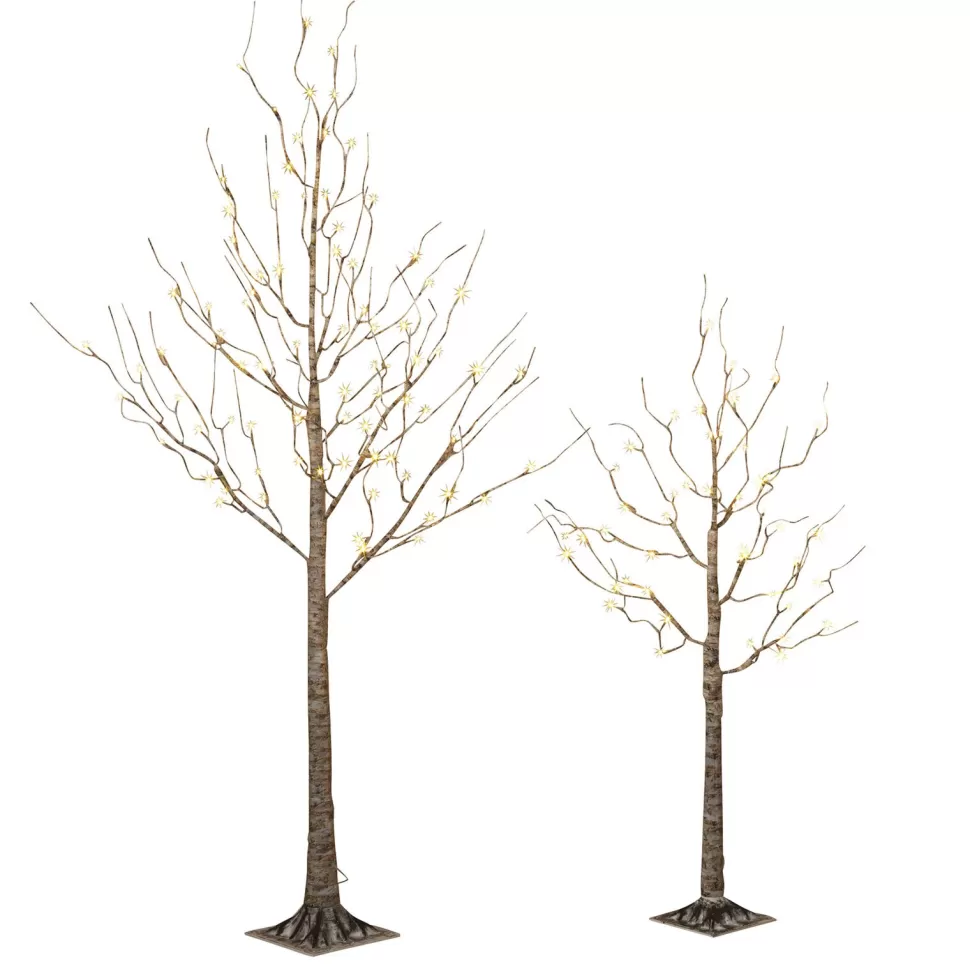 Sale Greyleigh 5' 6" H Slender Brown Pine Christmas Tree With 88 Led Lights