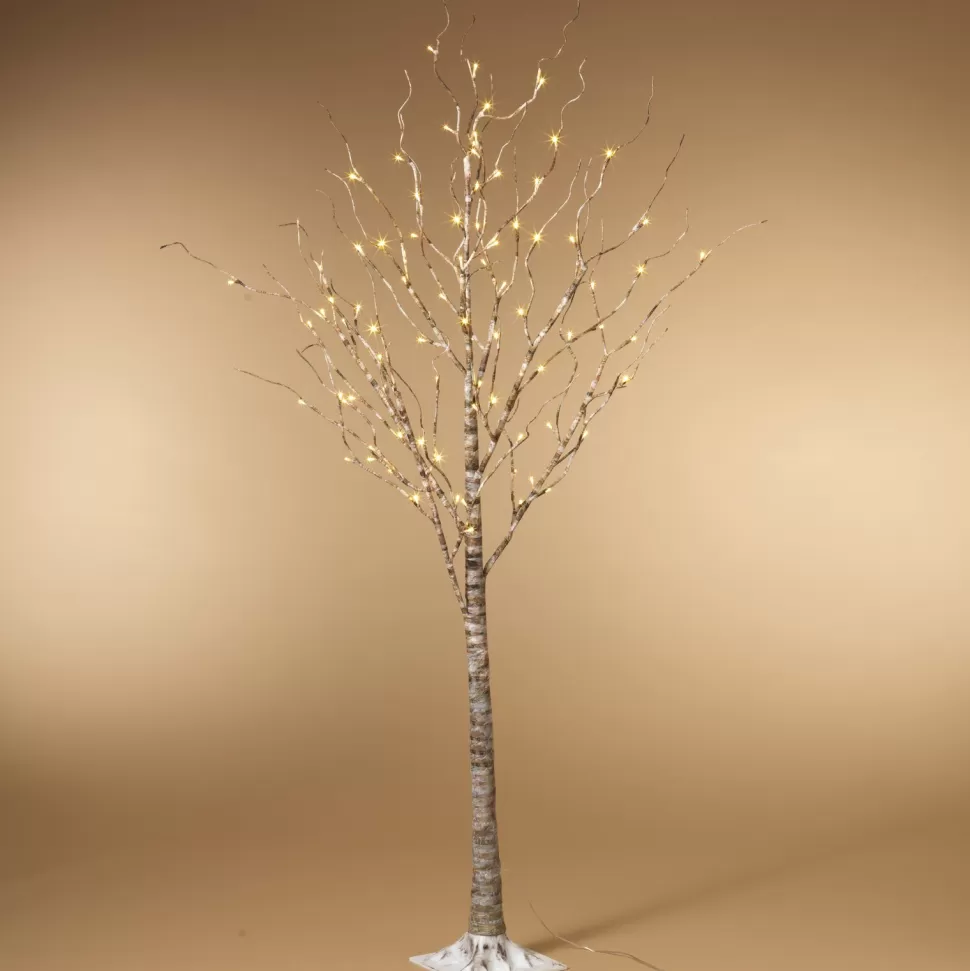 Sale Greyleigh 5' 6" H Slender Brown Pine Christmas Tree With 88 Led Lights