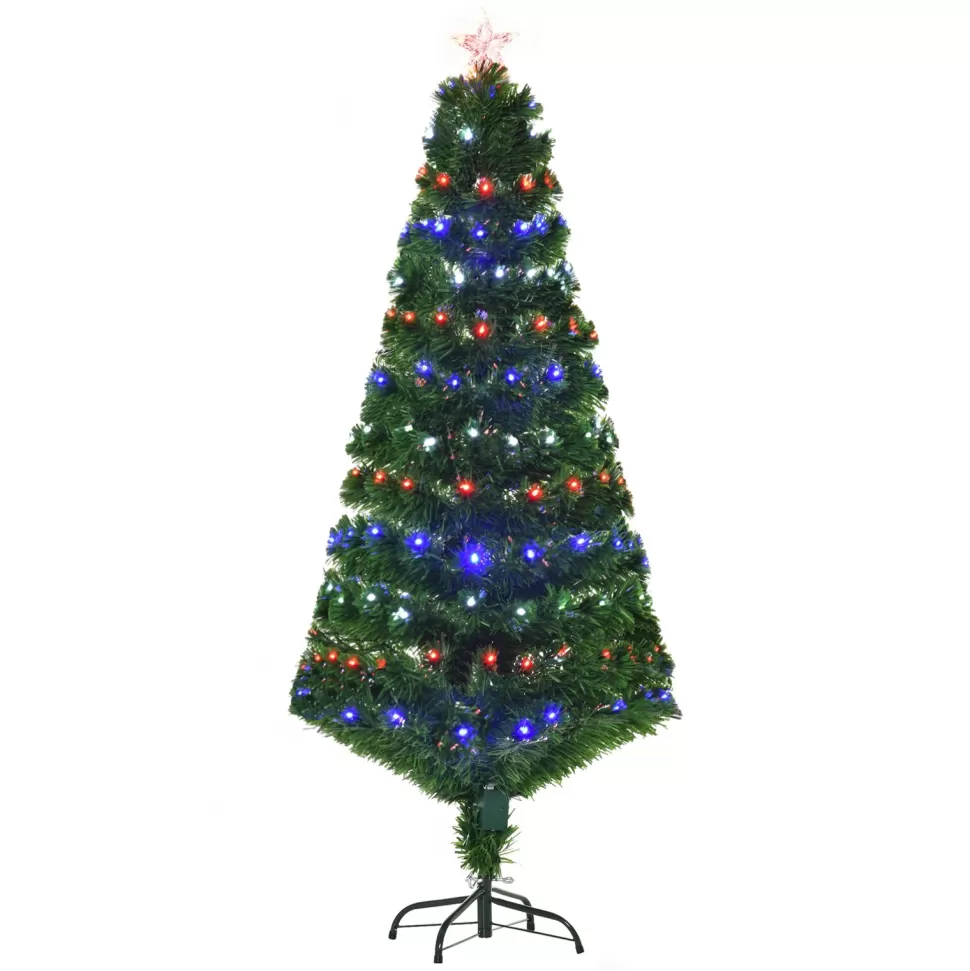 Hot The Holiday Aisle 5' Green Artificial Christmas Tree With 180 Multi-Colored Lights