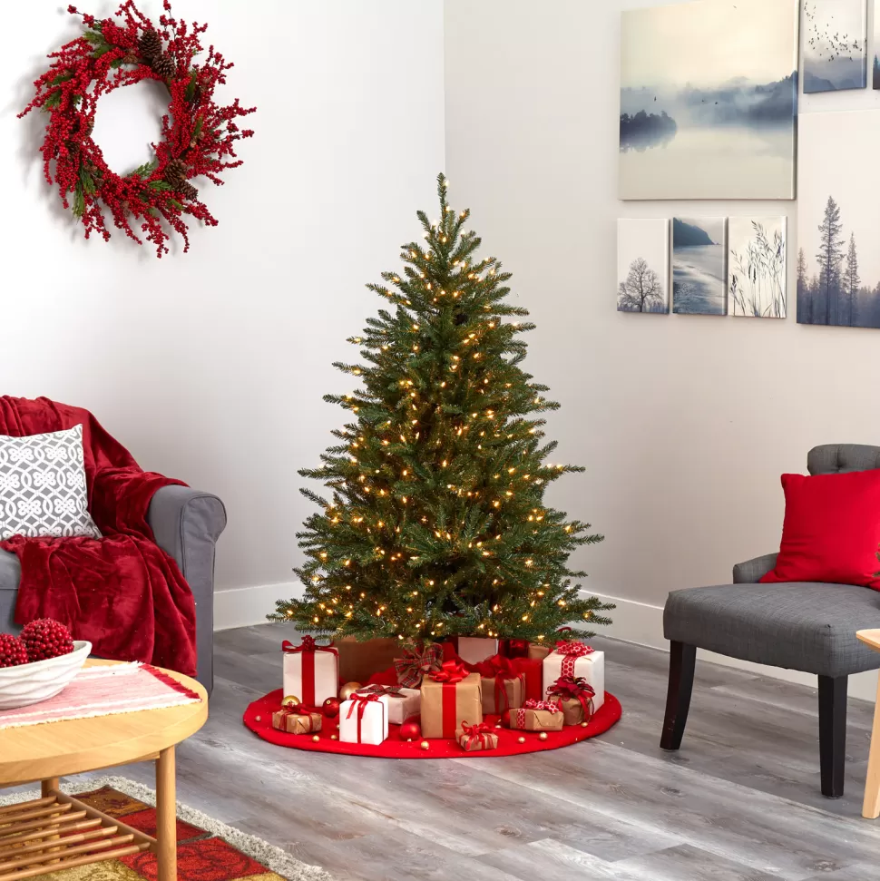 Flash Sale The Holiday Aisle 5' Green Fir Artificial Christmas Tree With 350 Clear Lights