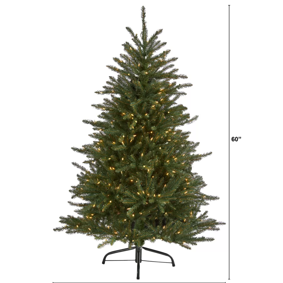 Flash Sale The Holiday Aisle 5' Green Fir Artificial Christmas Tree With 350 Clear Lights