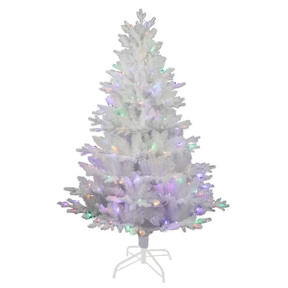 Shop Kurt Adler 5' H White Artificial Pine Christmas Tree With Led Lights