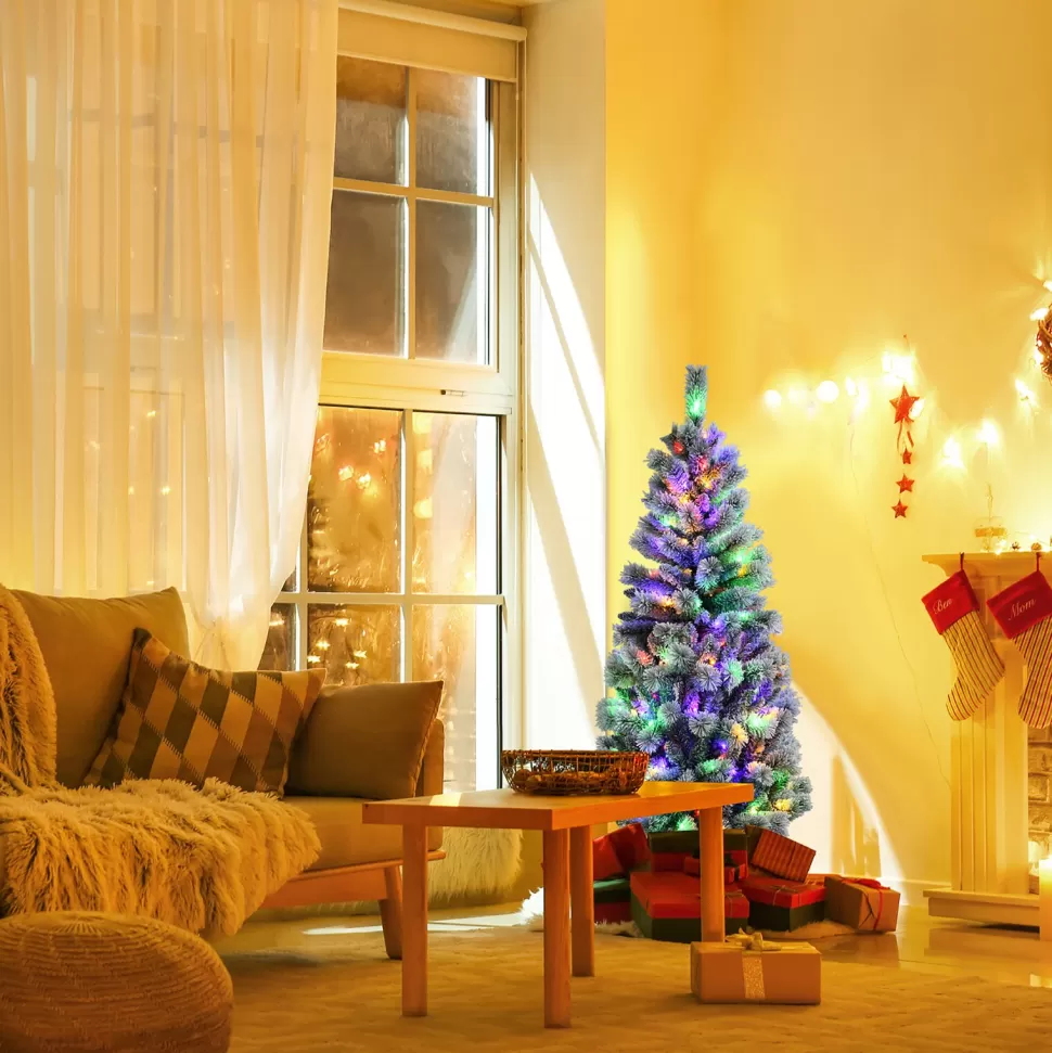 Outlet The Holiday Aisle 60" H White Realistic Pine Flocked/Frosted Christmas Tree With 1400 Led Lights