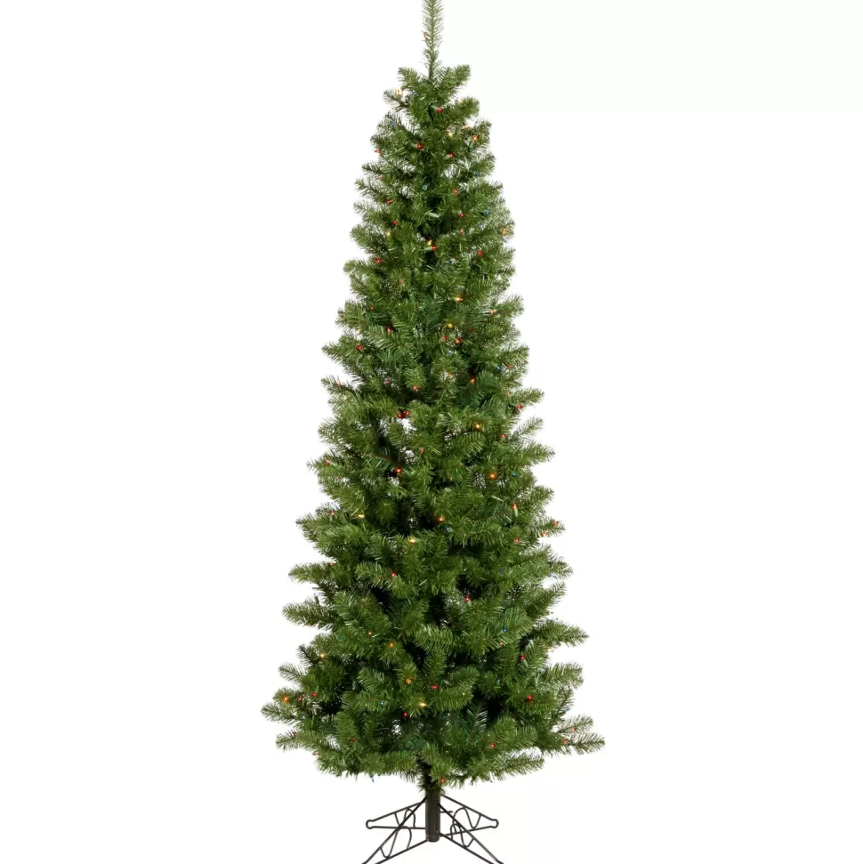 Flash Sale The Holiday Aisle 6.5' Green Artificial Christmas Tree With 250 Multicolored Lights With Stand