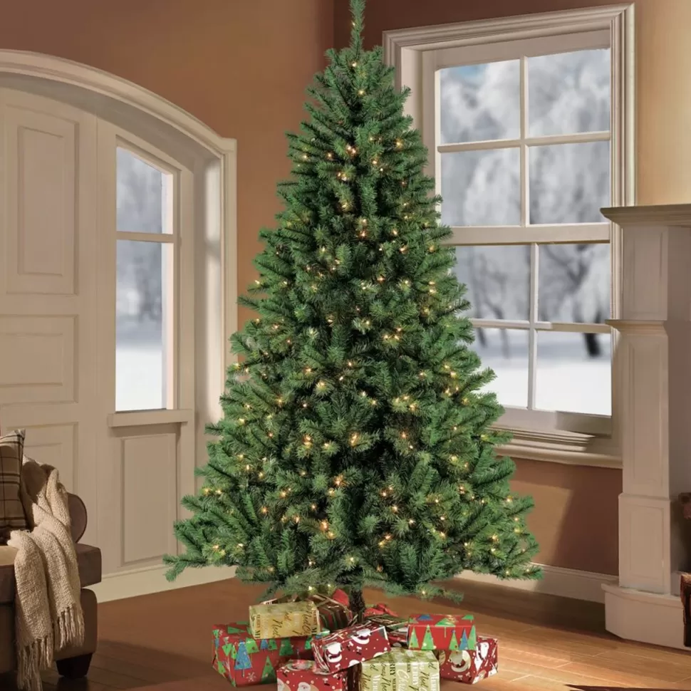 Best The Holiday Aisle 6'6" H Green Fir Christmas Tree With 400 Lights