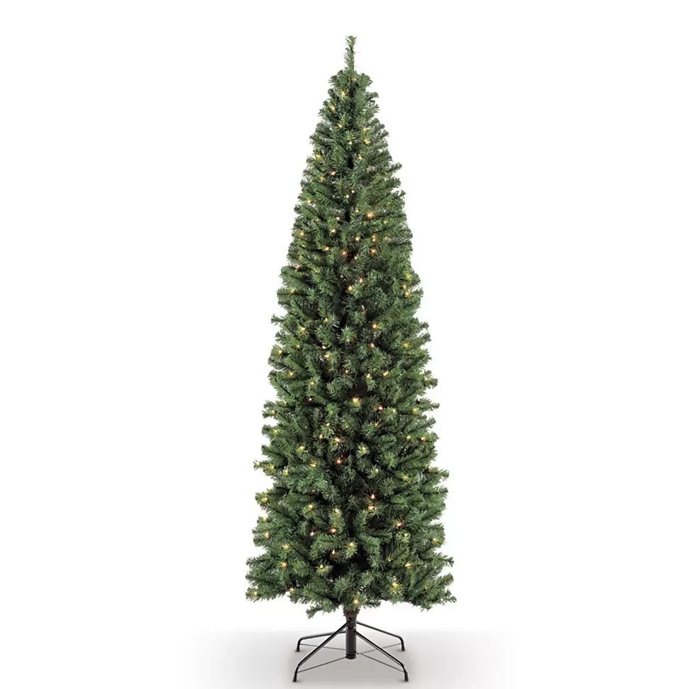 Online The Holiday Aisle 6'6" H Slender Green Pine Christmas Tree With 250 Lights