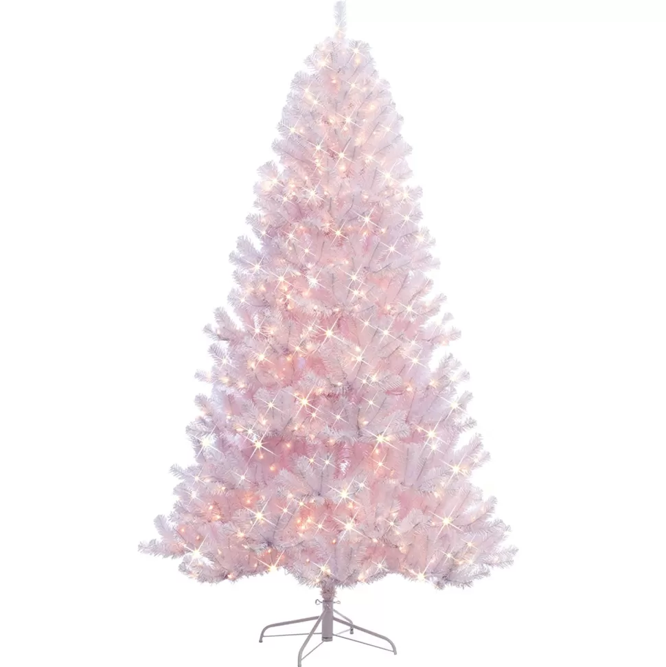 Shop The Holiday Aisle 6'6" H White Fir Christmas Tree With Lights