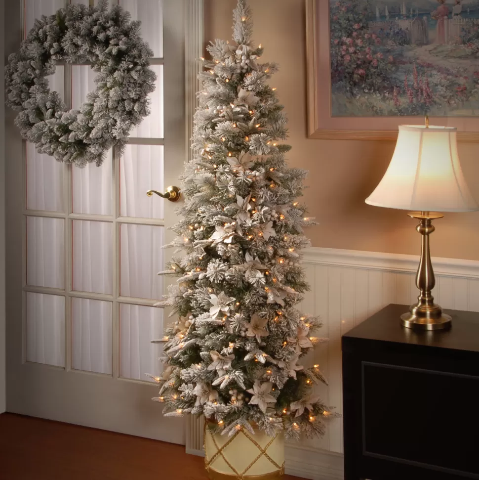 Best Sale Three Posts 6' Green Fir Artificial Flocked/Frosted Christmas Tree With 200 Lights