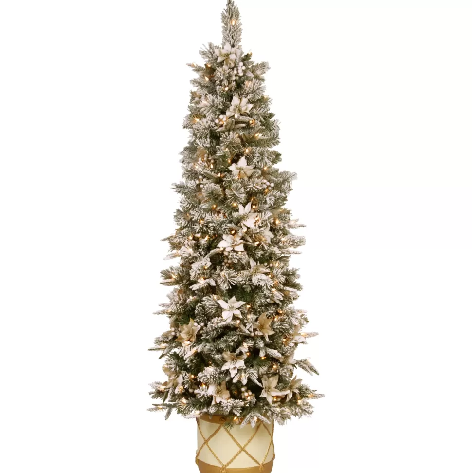 Best Sale Three Posts 6' Green Fir Artificial Flocked/Frosted Christmas Tree With 200 Lights