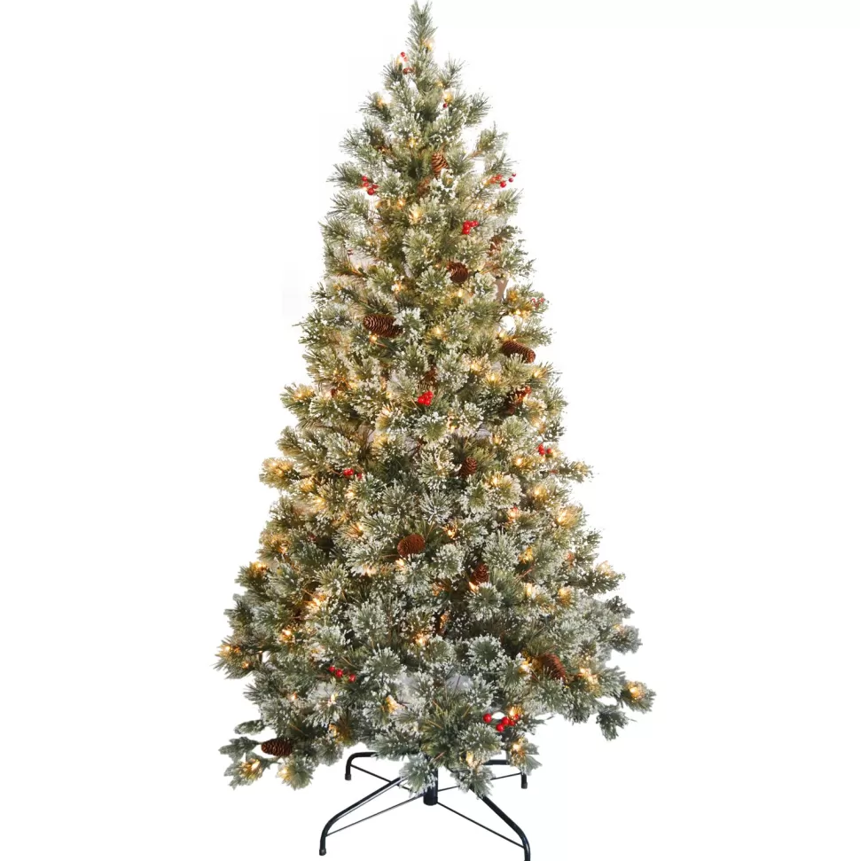 Online The Holiday Aisle 6' H Green Artificial Pine Cashmere Christmas Tree With 200 Lights