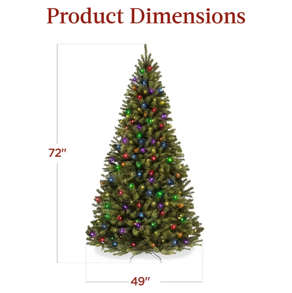 Hot The Holiday Aisle 6' H Green Tree Family Christmas Tree 250 Lights Led