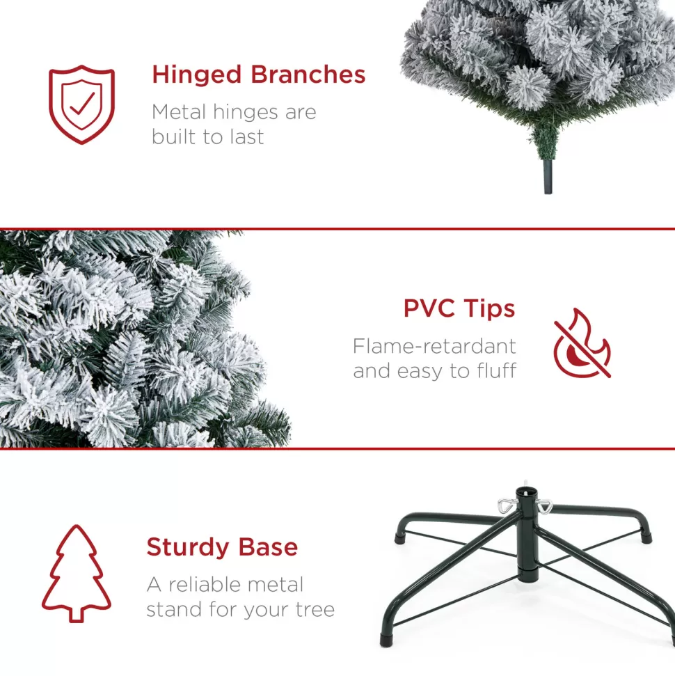Discount The Holiday Aisle 6' H White Pine Christmas Tree With Color Changing/Combination Lights