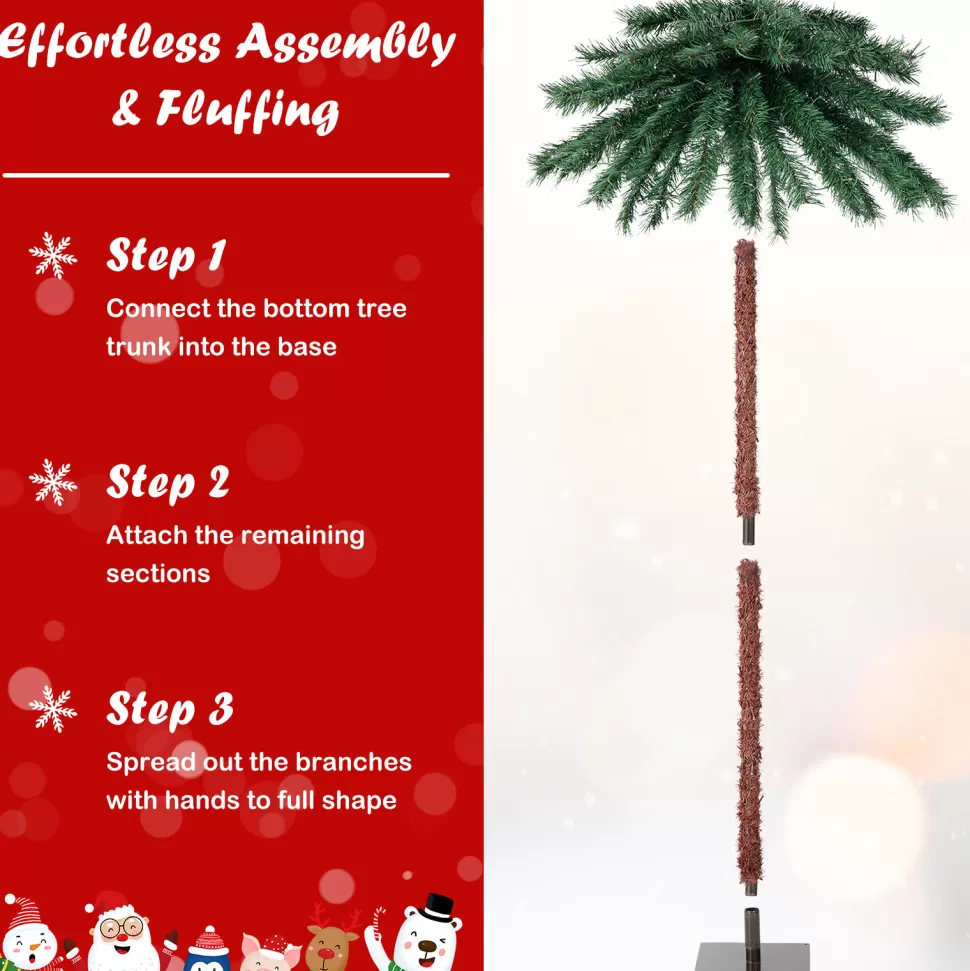 Fashion The Holiday Aisle 72" H Green Tropical Christmas Tree With 210 Led Lights