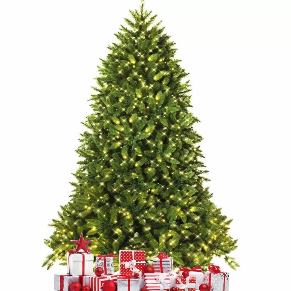 Hot The Holiday Aisle 7.5 Feet Pre-Lit Pvc National Christmas Fir Tree With Led Light And Stand
